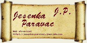 Jesenka Paravac vizit kartica